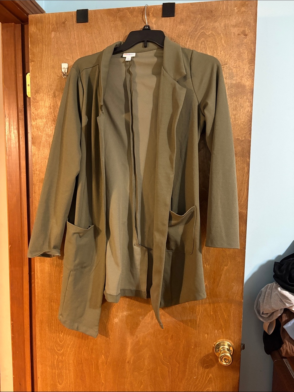 LuLaRoe Olive Green Open-Front Blazer Cardigan